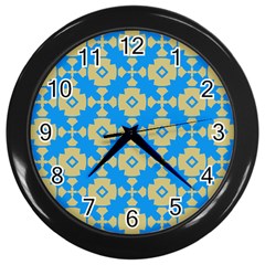 Pattern 7 Wall Clock (black) by GardenOfOphir