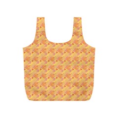 Peach Leafs Full Print Recycle Bag (s) by Sparkle