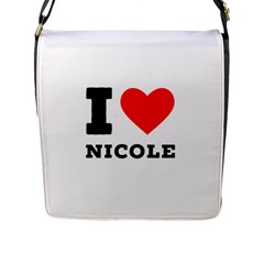 I Love Nicole Flap Closure Messenger Bag (l) by ilovewhateva