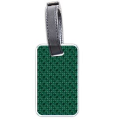 Green Pattern Luggage Tag (one Side) by Sparkle