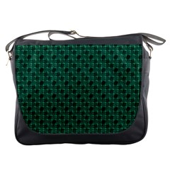 Green Pattern Messenger Bag by Sparkle