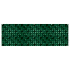 Green Pattern Banner And Sign 12  X 4  by Sparkle