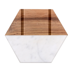 Pattern 45 Marble Wood Coaster (hexagon) 