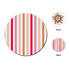 Stripe Pattern Playing Cards Single Design (round) by GardenOfOphir