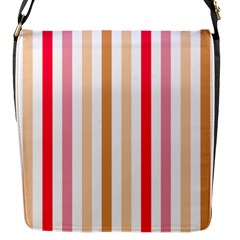 Stripe Pattern Flap Closure Messenger Bag (s) by GardenOfOphir