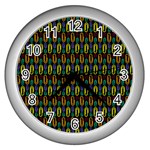 Pattern 61 Wall Clock (Silver) Front