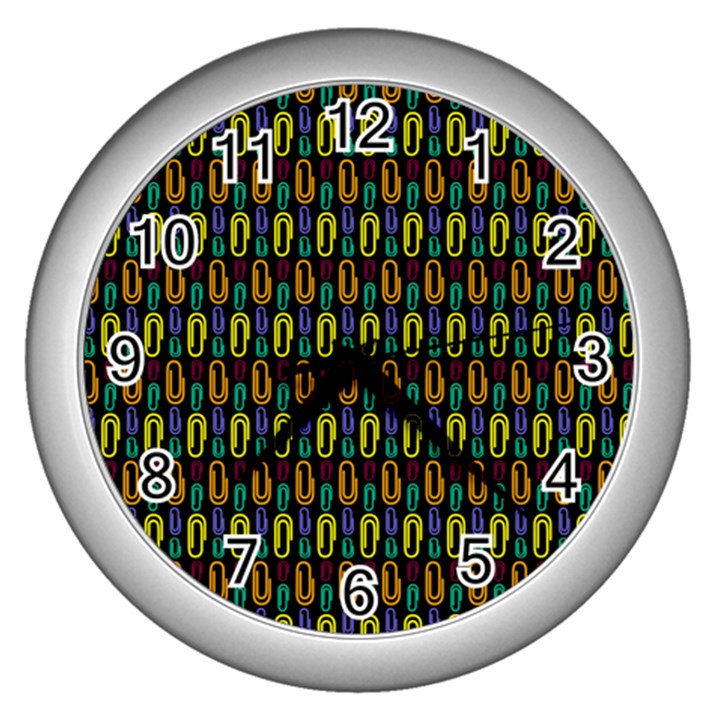 Pattern 61 Wall Clock (Silver)
