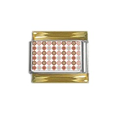 Trendy Pattern Gold Trim Italian Charm (9mm)