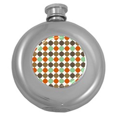 Stylish Pattern Round Hip Flask (5 oz)