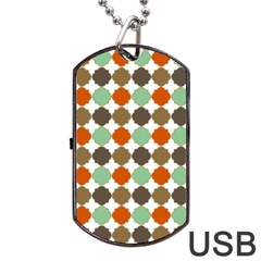 Stylish Pattern Dog Tag USB Flash (Two Sides)