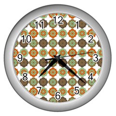 Pattern Wall Clock (silver) by GardenOfOphir