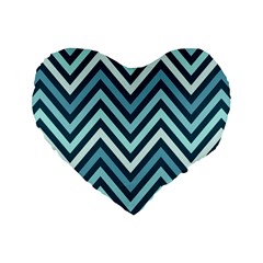 Chevron Vi Standard 16  Premium Heart Shape Cushions by GardenOfOphir