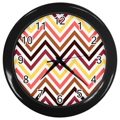 Chevron V Wall Clock (black) by GardenOfOphir