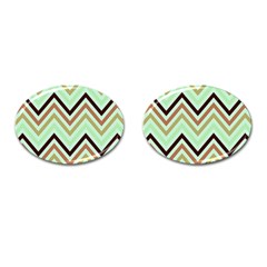 Chevron Iii Cufflinks (oval) by GardenOfOphir