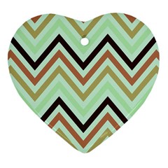 Chevron Iii Heart Ornament (two Sides) by GardenOfOphir