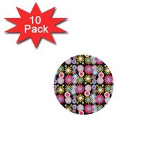 Pretty Flowers 1  Mini Buttons (10 Pack)  by GardenOfOphir