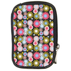 Pretty Flowers Compact Camera Leather Case by GardenOfOphir