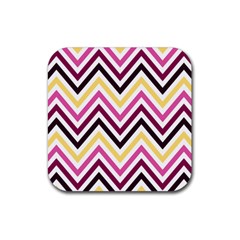 Pretty Chevron Rubber Coaster (square) by GardenOfOphir