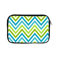 Green Chevron Apple Ipad Mini Zipper Cases by GardenOfOphir