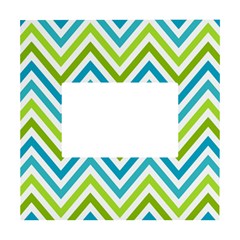 Green Chevron White Box Photo Frame 4  X 6  by GardenOfOphir