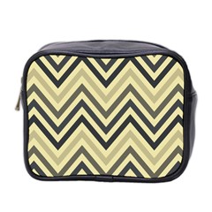 Mute Chevron Mini Toiletries Bag (two Sides) by GardenOfOphir