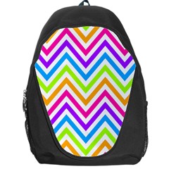 Bright Chevron Backpack Bag by GardenOfOphir