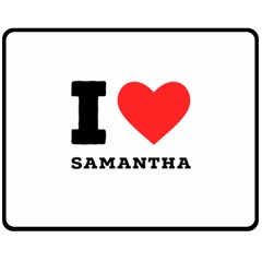 I Love Samantha One Side Fleece Blanket (medium) by ilovewhateva