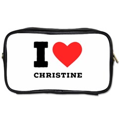 I Love Christine Toiletries Bag (two Sides) by ilovewhateva