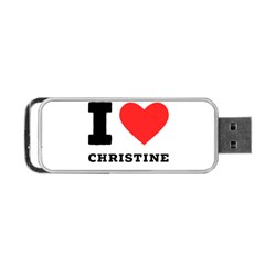 I Love Christine Portable Usb Flash (two Sides) by ilovewhateva