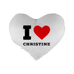 I love christine Standard 16  Premium Heart Shape Cushions Back