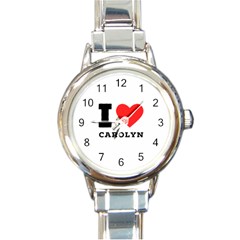 I Love Carolyn Round Italian Charm Watch by ilovewhateva