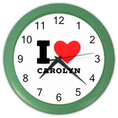 I Love Carolyn Color Wall Clock by ilovewhateva