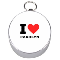 I Love Carolyn Silver Compasses by ilovewhateva