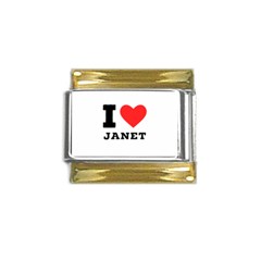 I Love Janet Gold Trim Italian Charm (9mm) by ilovewhateva
