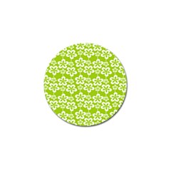 Lime Green Flowers Pattern Golf Ball Marker (10 Pack) by GardenOfOphir