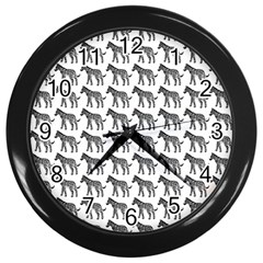 Pattern 129 Wall Clock (Black)