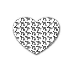 Pattern 129 Rubber Heart Coaster (4 pack)