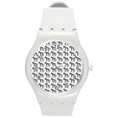 Pattern 129 Round Plastic Sport Watch (m) by GardenOfOphir