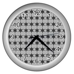 Pattern 138 Wall Clock (silver) by GardenOfOphir