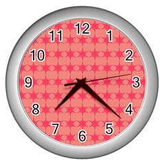 Pattern 142 Wall Clock (silver) by GardenOfOphir