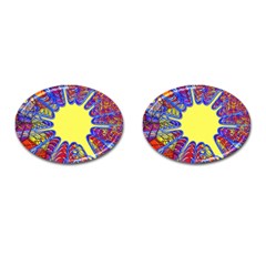 Explosion Big Bang Colour Structure Cufflinks (oval) by Semog4