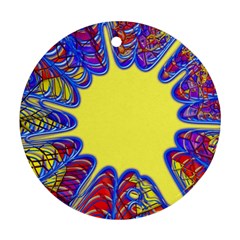 Explosion Big Bang Colour Structure Round Ornament (two Sides) by Semog4