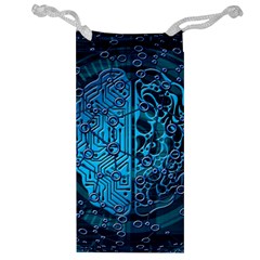 Artificial Intelligence Network Blue Art Jewelry Bag by Semog4