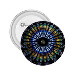 Mandala Floral Rose Window Strasbourg Cathedral France 2 25  Buttons by Semog4