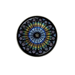 Mandala Floral Rose Window Strasbourg Cathedral France Hat Clip Ball Marker (4 Pack) by Semog4