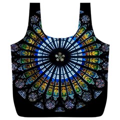 Mandala Floral Rose Window Strasbourg Cathedral France Full Print Recycle Bag (xxl) by Semog4