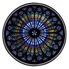 Mandala Floral Rose Window Strasbourg Cathedral France Wireless Fast Charger(black) by Semog4