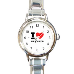 I Love Heather Round Italian Charm Watch by ilovewhateva