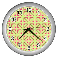Pattern 165 Wall Clock (silver) by GardenOfOphir