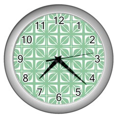 Pattern 168 Wall Clock (silver) by GardenOfOphir